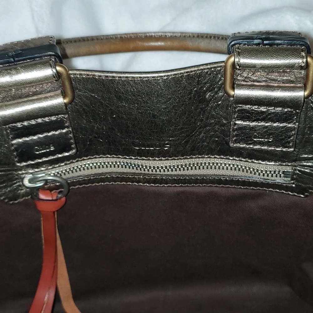 Chloe Canvas and Leather Satchel Bag